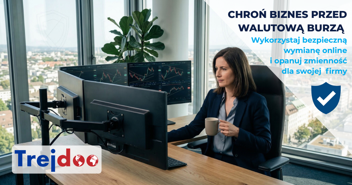 CHROŃ BIZNES PRZED WALUTOWĄ BURZĄ! Wykorzystaj bezpieczną wymianę online i opanuj zmienność dla swojej firmy.