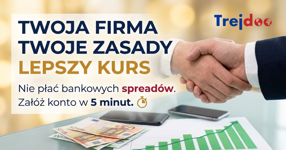 Uścisk dłoni biznesmenów nad pieniędzmi i telefonem z wykresem wzrostu. Rejestracja na platformie wymiany walut Trejdoo.